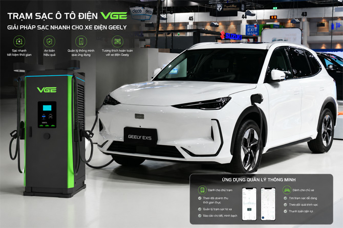 Sạc Ô Tô Điện Geely Thông Minh – Tích Hợp App Quản Lý Doanh Thu Cho Chủ Trạm Và Chủ Xe